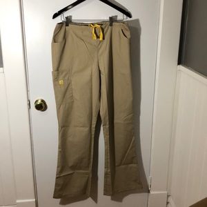NWT Wonder Wink Khaki Scrub Pants Large Tall New!